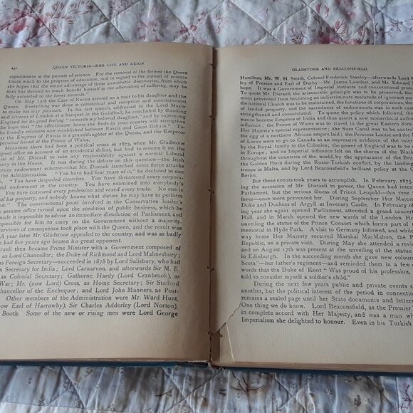 RARE 1896 Queen Victoria Her Life and Reign Antique Book - Picture 14 of 16